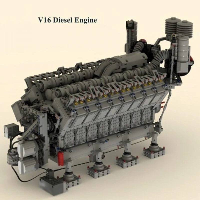 4777PCS MOC-73232 V16 Diesel Engine - Image 2