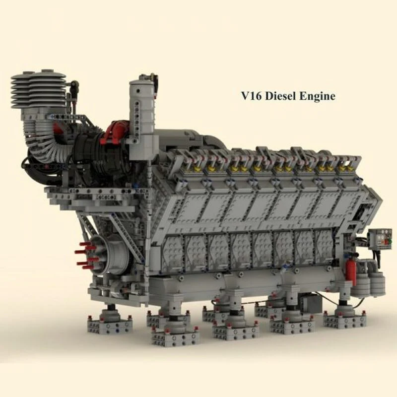 4777PCS MOC-73232 V16 Diesel Engine - Image 3