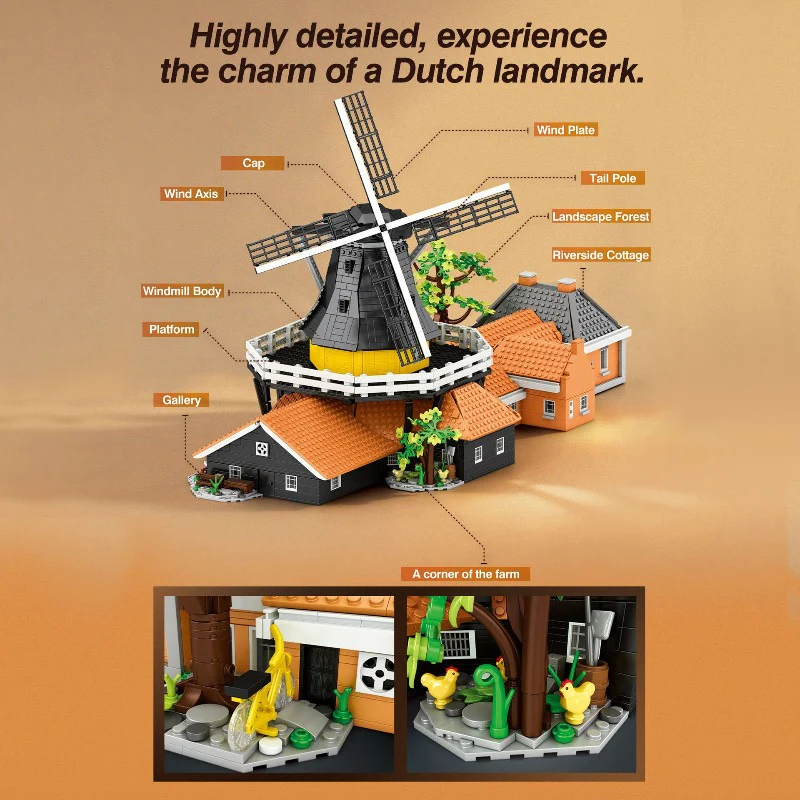 4801PCS Reobrix 55019 Dutch Windmill - Image 3