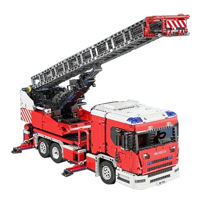 4886PCS MOULDKING 17022 Fire ladder truck with Remote Control - Image 5