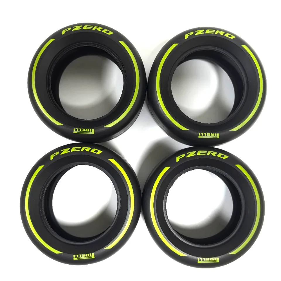 4pcs 23799 F1 Printed Tires 81.6mm D. X 44mm Smooth 4410 - Image 2