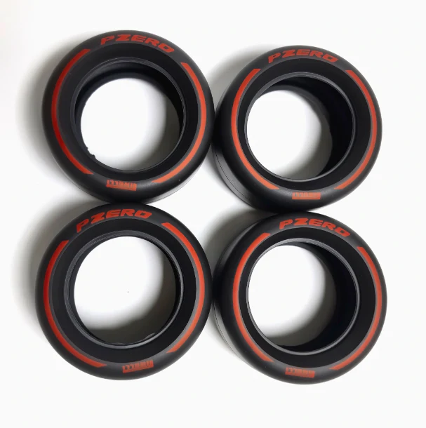 4pcs 23799 F1 Printed Tires 81.6mm D. X 44mm Smooth 4410 - Image 3