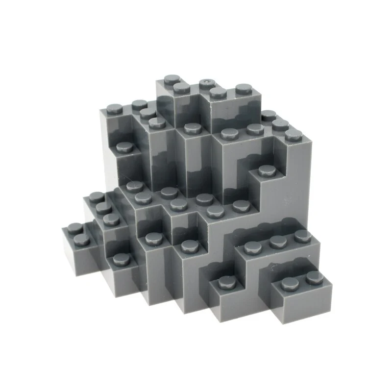 4pcs 8*8*6 Mountain Peak Stone MOC Bricks 23996 - Image 2
