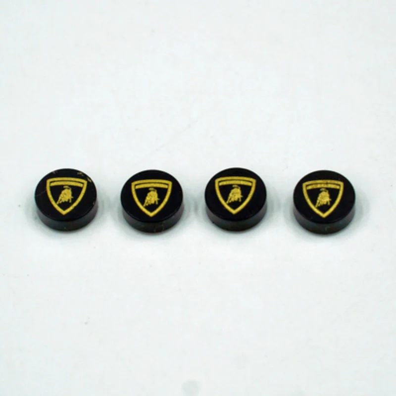 4pcs 98138 1x1 round glossy panel Ferrari McLaren Lamborghini printed car logo - Image 3