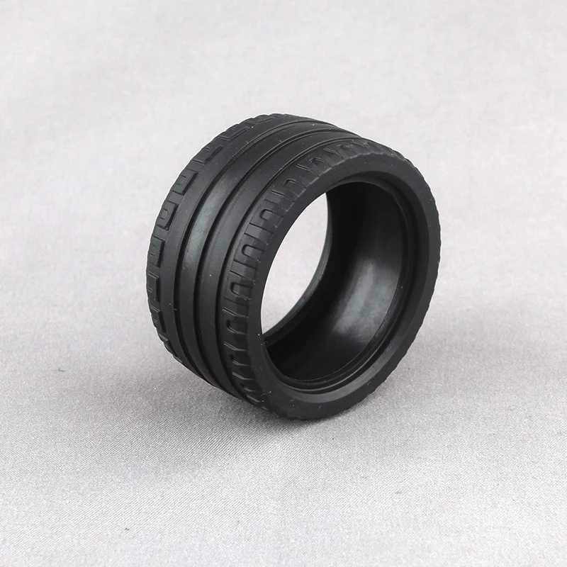 4pcs Cada 41897 Wheel 43.2mm D.x26mm Technic Racing Small 6 Pin Holes with Black Tire 56x28 ZR Street - Image 3
