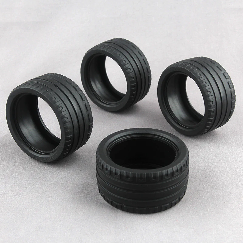 4pcs Cada 41897 Wheel 43.2mm D.x26mm Technic Racing Small 6 Pin Holes with Black Tire 56x28 ZR Street - Image 5