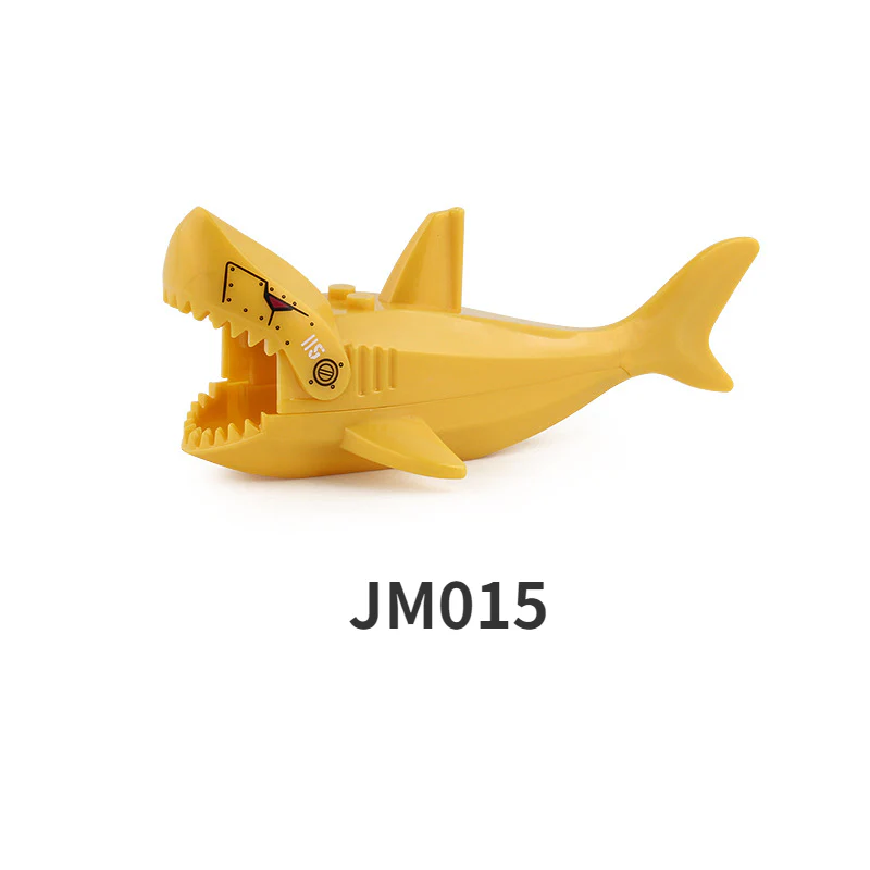4pcs JM013-016 Animal series scene accessories shark Minifigures - Image 2