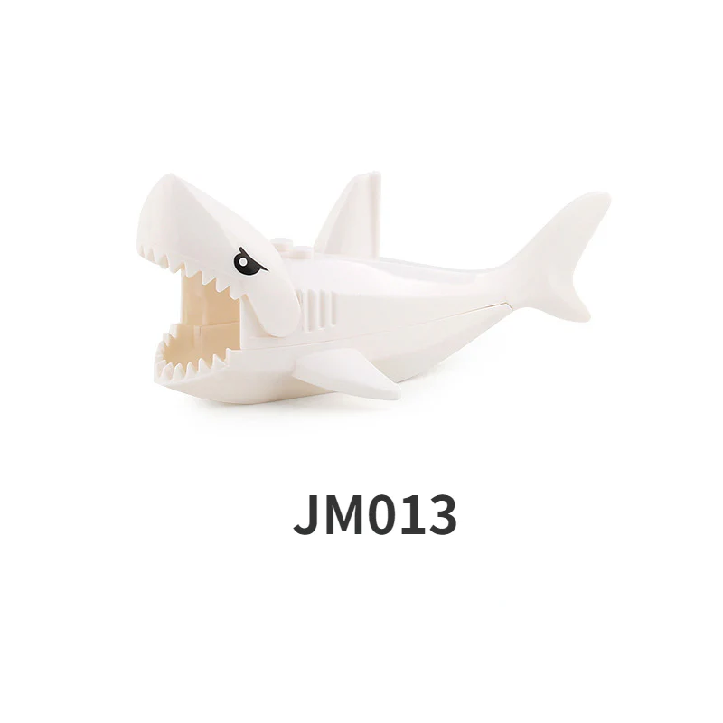 4pcs JM013-016 Animal series scene accessories shark Minifigures - Image 4