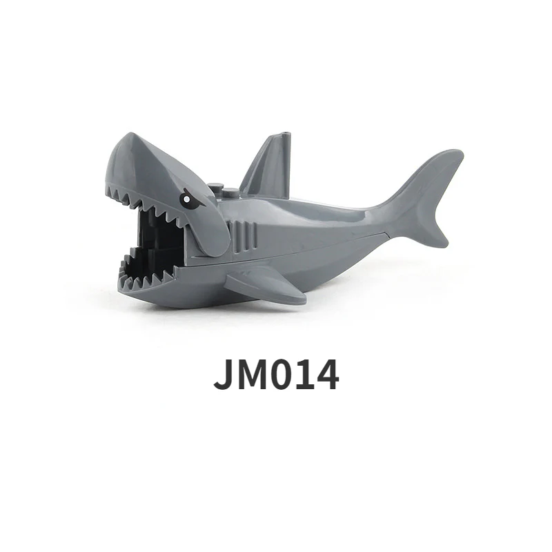 4pcs JM013-016 Animal series scene accessories shark Minifigures - Image 5