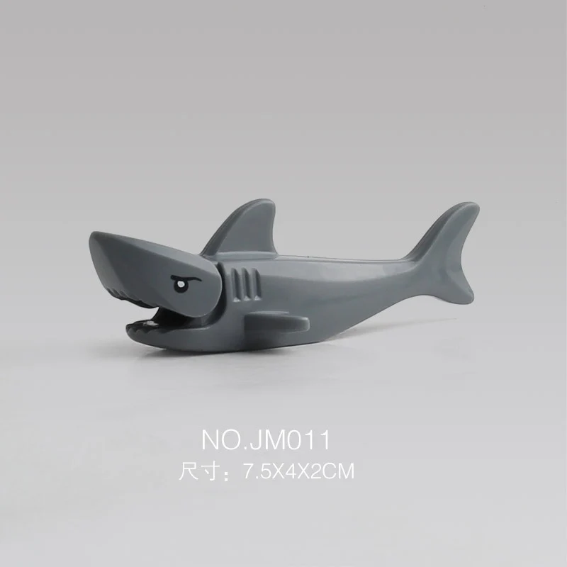 4pcs JM013-016 Animal series scene accessories shark Minifigures - Image 6