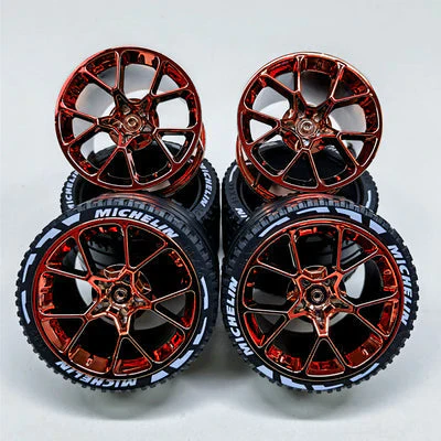 4pcs The Rims & Tires  For Porsche Bugatti 1:8 23799 37383 - Image 12