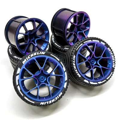 4pcs The Rims & Tires  For Porsche Bugatti 1:8 23799 37383 - Image 4