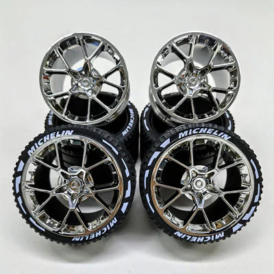 4pcs The Rims & Tires  For Porsche Bugatti 1:8 23799 37383 - Image 6