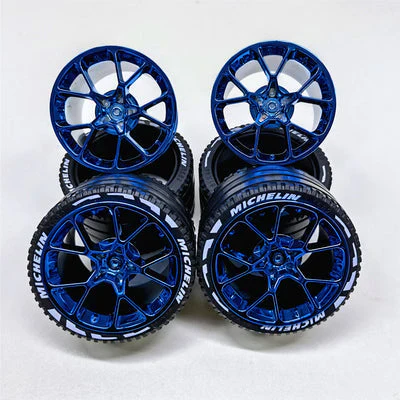 4pcs The Rims & Tires  For Porsche Bugatti 1:8 23799 37383 - Image 9