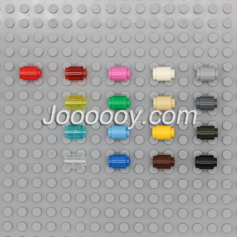 50 pcs 1*1 cylindrical lamp bead MOC bricks 3062 - Image 3