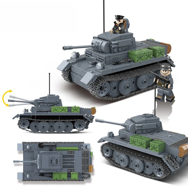503pcs QUANGUAN 100100 PZ.KPFW II AUSF L LUCHS - Image 3