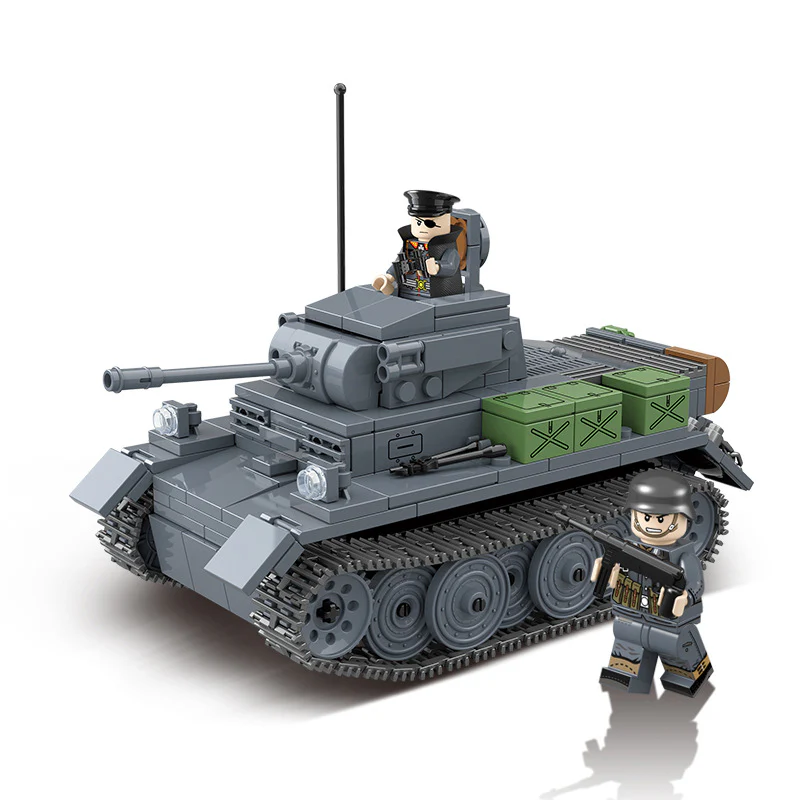 503pcs QUANGUAN 100100 PZ.KPFW II AUSF L LUCHS - Image 4