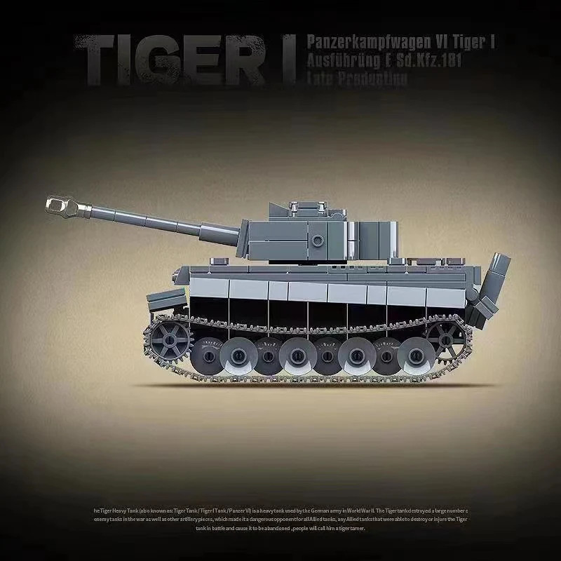 503PCS QG100242 QUANGUAN Panzerkampfwagen VI Tiger Ausf.E (Sd.Kfz.181) Tiger I Tank - Image 3