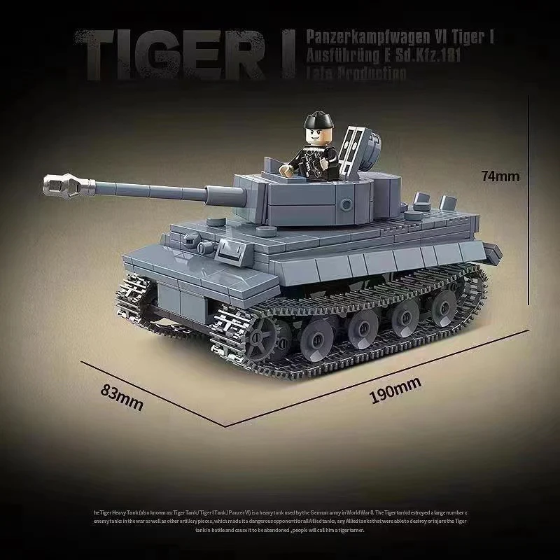 503PCS QG100242 QUANGUAN Panzerkampfwagen VI Tiger Ausf.E (Sd.Kfz.181) Tiger I Tank - Image 7