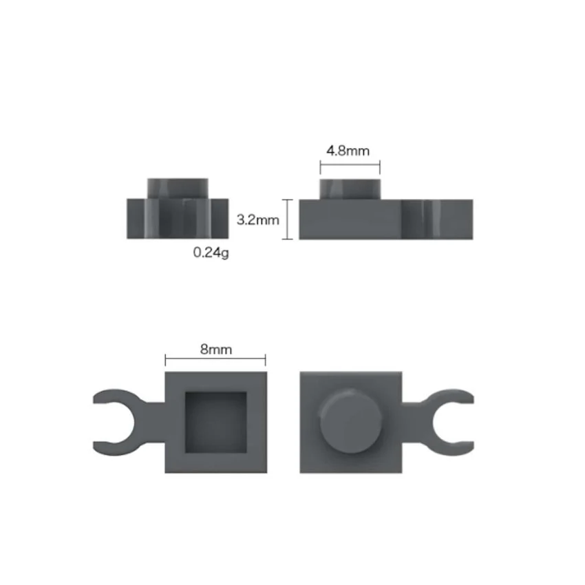 50pcs 1*1 Clip Vertical MOC Bricks 4085 - Image 5