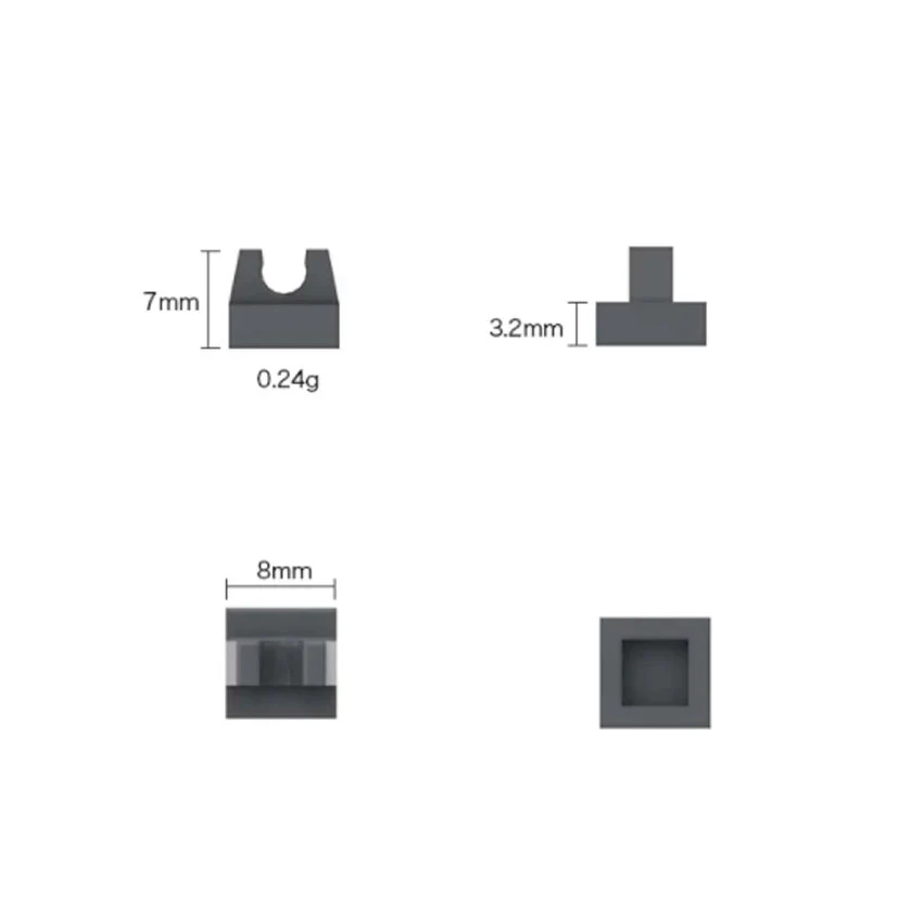 50pcs 1*1 Top with clip MOC Bricks 15712 2555 - Image 2