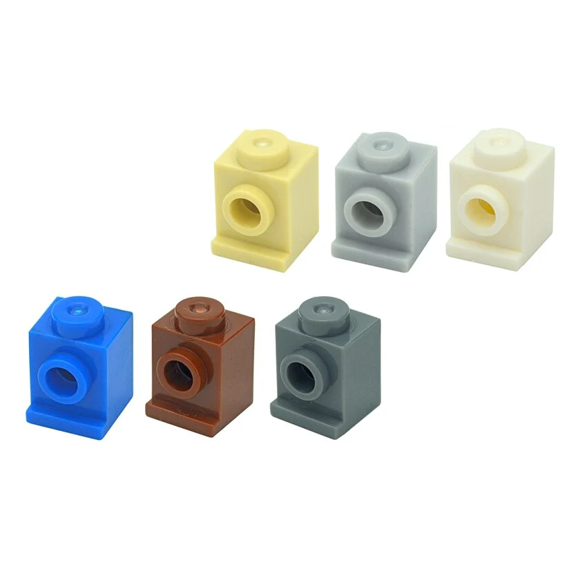 50pcs 1x1 one-side shortened bump brick with adapter 4070 - Image 3