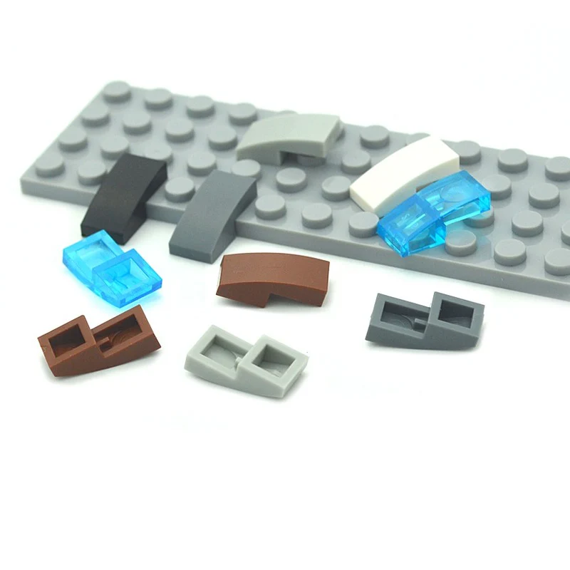 50pcs 2*1 Slope Curved MOC Bricks 11477 - Image 2