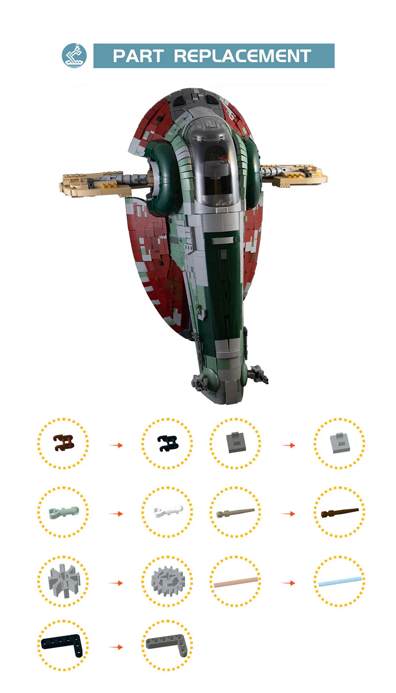 5159pcs MOC Star Wars（UCCS Slave 1、Boba Fett） - Image 7