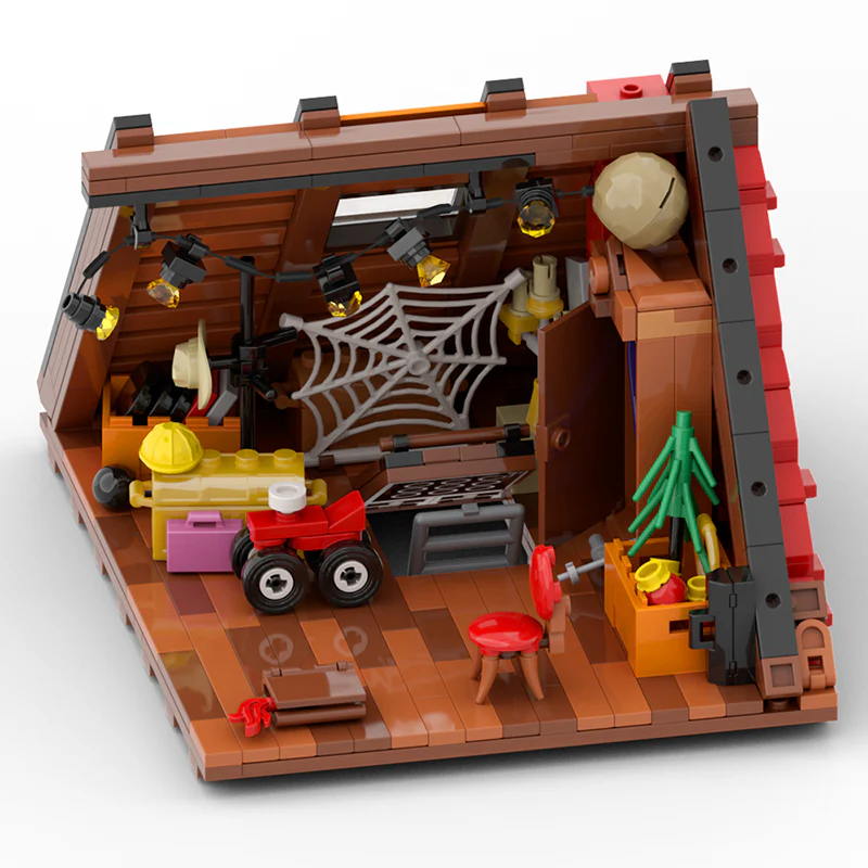 544PCS MOC lego cabin、lego a frame cabin、The Attic - Image 3