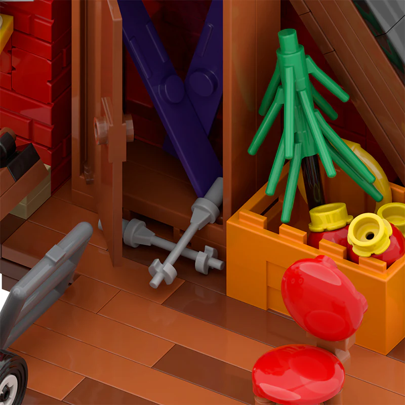 544PCS MOC lego cabin、lego a frame cabin、The Attic - Image 5