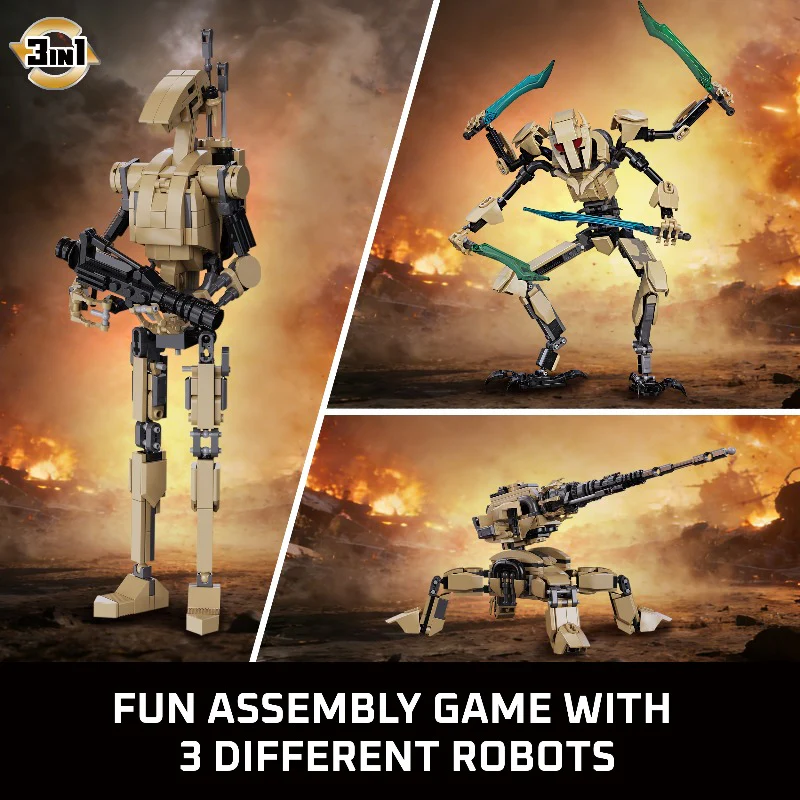 547pcs MiYoo 33112 3-in-1 Mecha General Robot - Image 3