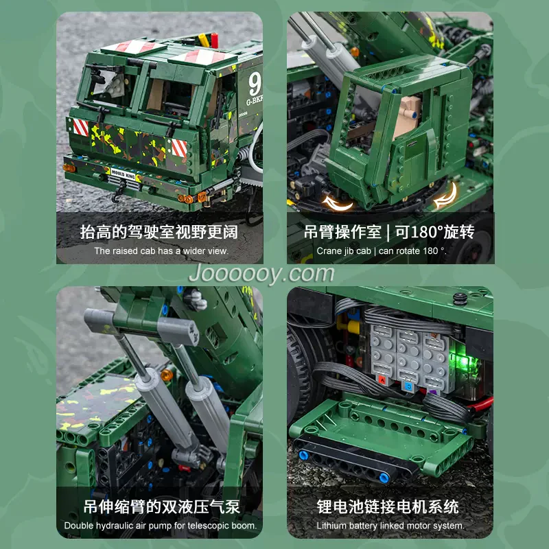 5539 PCS MOULDKING 20009 Armored Recovery Crane G-BKF - Image 3