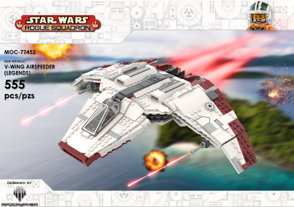 555PCS MOC-77452 V-Wing Airspeeder (SW Legends/Rogue Squadron) - Image 2
