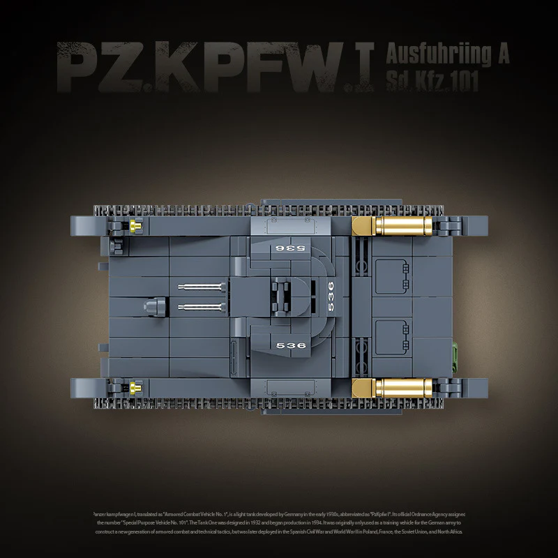 565 pcs QUANGUAN 100274 Panzer 1 Type A - Image 6