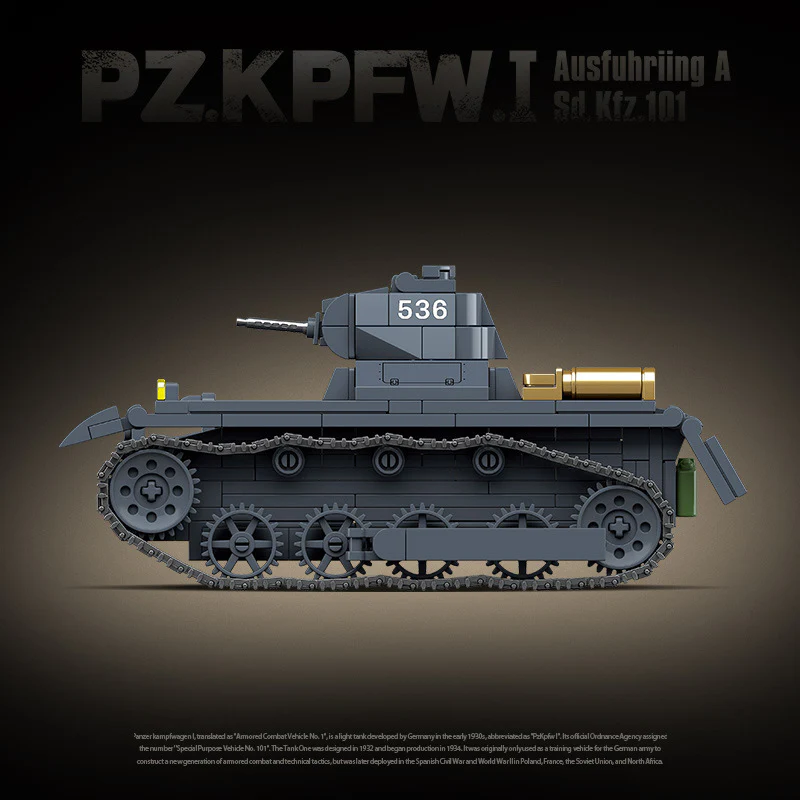 565 pcs QUANGUAN 100274 Panzer 1 Type A - Image 7