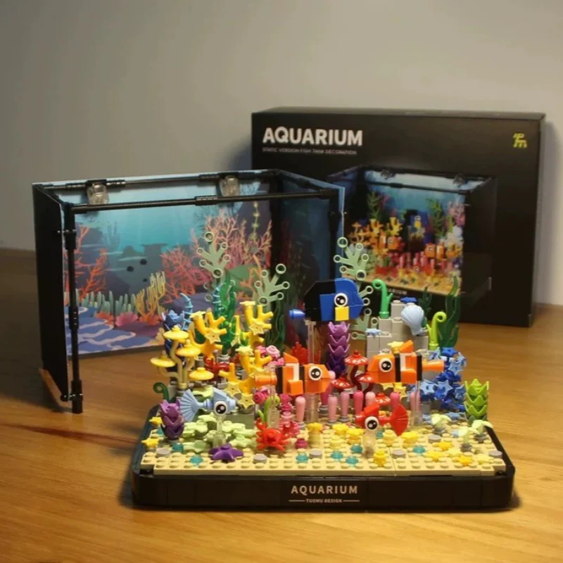 568 pcs TUOMU T4001 Clownfish Coral Ecological Tank - Image 3