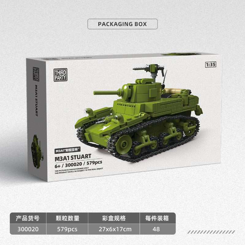 579pcs QUANGUAN 300020 M3A1 STUART 1:35 - Image 2