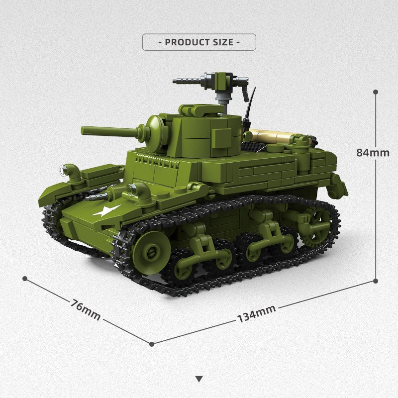 579pcs QUANGUAN 300020 M3A1 STUART 1:35 - Image 3