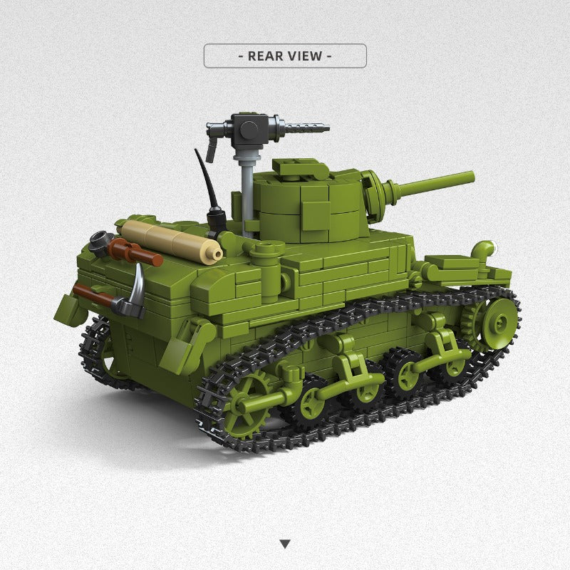 579pcs QUANGUAN 300020 M3A1 STUART 1:35 - Image 4