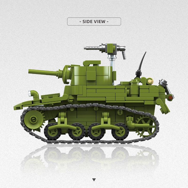 579pcs QUANGUAN 300020 M3A1 STUART 1:35 - Image 5