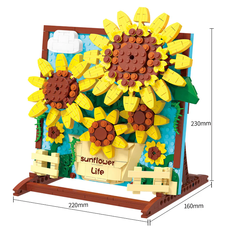 580PCS ZHEGAO DZ1013 Sunflower Life Painting - Image 2