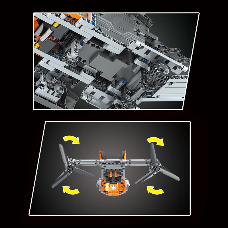 588PCS MOULD KING 15043 Variety Product Osprey Transport Aircraft - Image 3