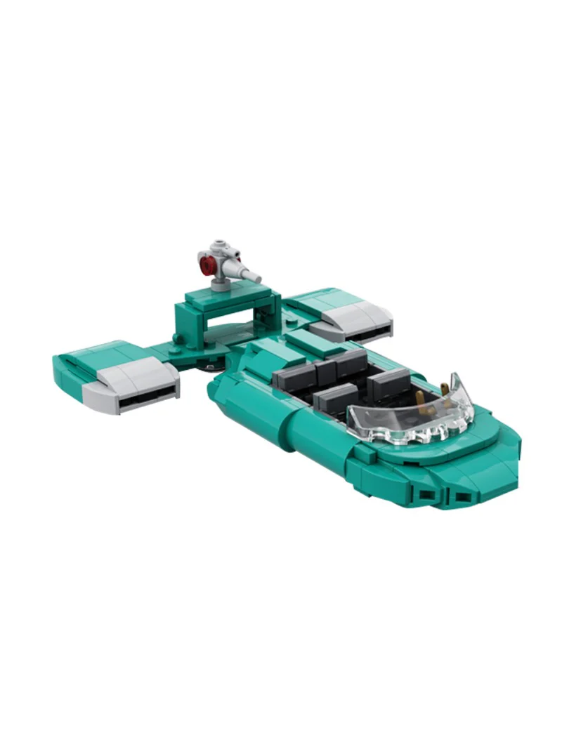 589 pcs MOC-145255 Seraph-class Urban Security Landspeeder (Dark Turquoise) - Image 2