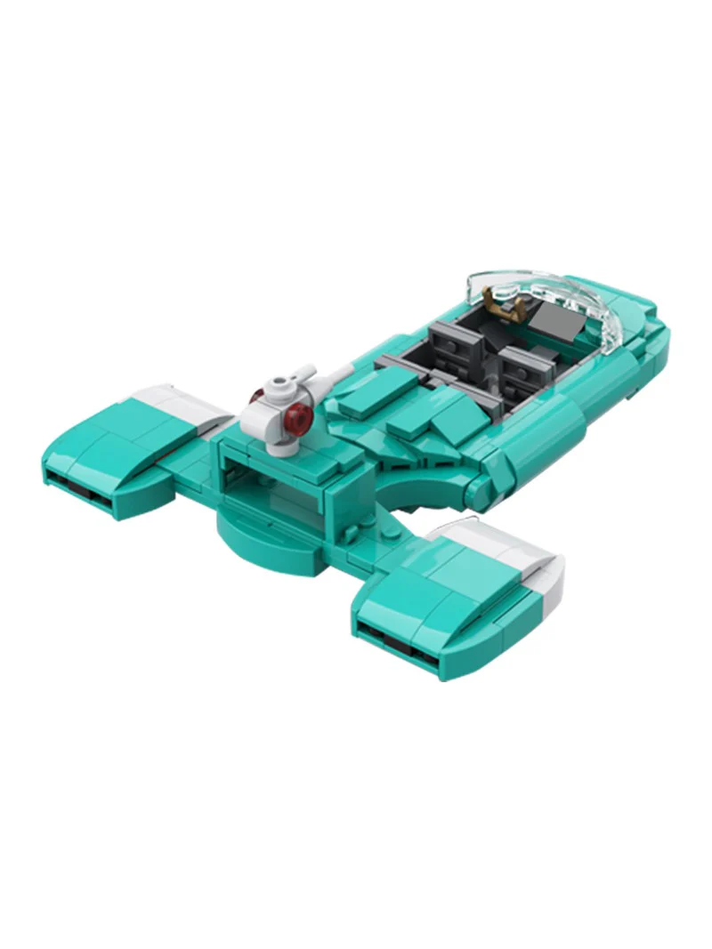 589 pcs MOC-145255 Seraph-class Urban Security Landspeeder (Dark Turquoise) - Image 3
