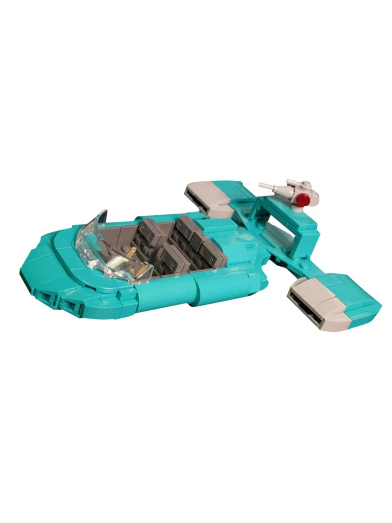 589 pcs MOC-145255 Seraph-class Urban Security Landspeeder (Dark Turquoise) - Image 5