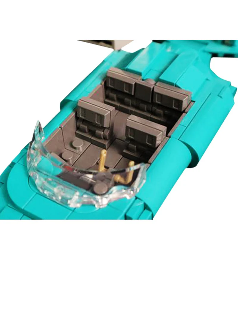 589 pcs MOC-145255 Seraph-class Urban Security Landspeeder (Dark Turquoise) - Image 6