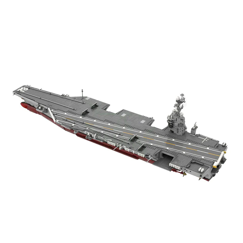 5971pcs MOC-192566 CVN-78 Gerald R. Ford | Aircraft Carrier - 1:300 Scale - Image 4