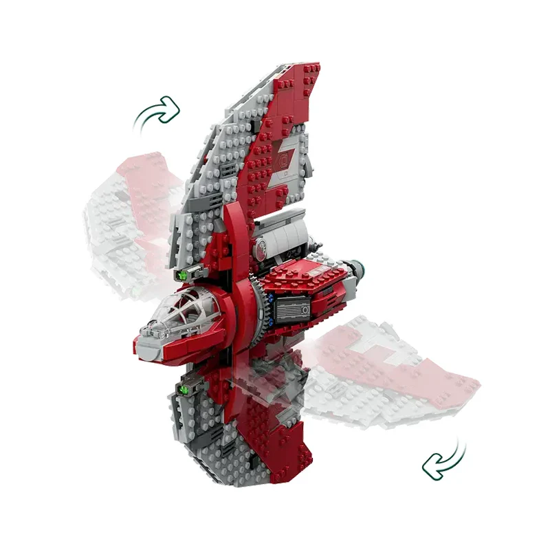 599 pcs Star Wars Ahsoka Tano’s T-6 Jedi Shuttle - Image 3