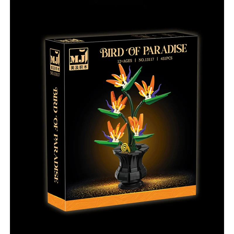 599pcs  MJi 13116/13117/13118/13119 Plum Blossom,Bird of Paradise,Cotton Rose,Dragon Claw Chrysanthemum - Image 20