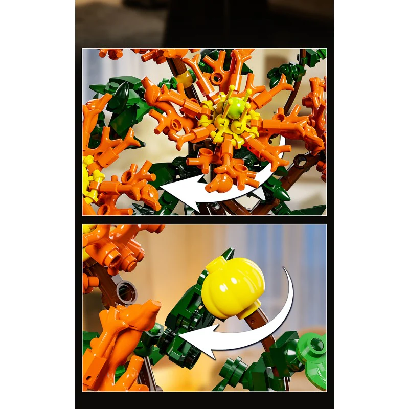 599pcs  MJi 13116/13117/13118/13119 Plum Blossom,Bird of Paradise,Cotton Rose,Dragon Claw Chrysanthemum - Image 33